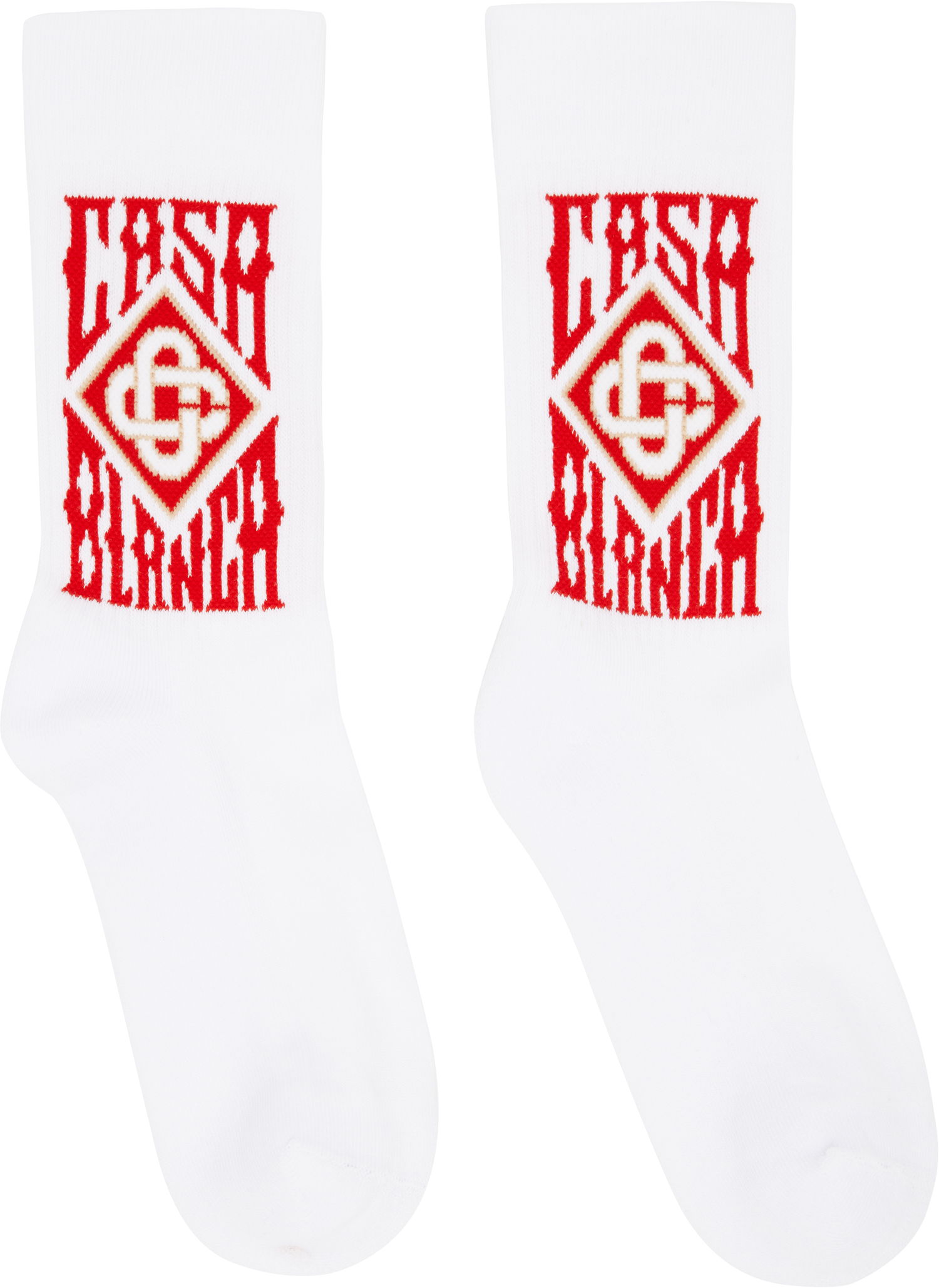 Чорапи Casablanca Casablanca Gothic Logo Socks Бяло | AS25-ACC-010-01, 0