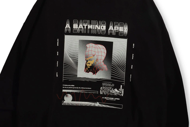 Пуловер BAPE Graphic #2 Loose Fit Crewneck Черно | 001SWH701001I, 2