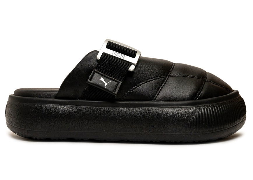 Кецове и обувки Puma Suede Mayu Leather Mule Black Silver (Women's) Черно | 388598-01, 0