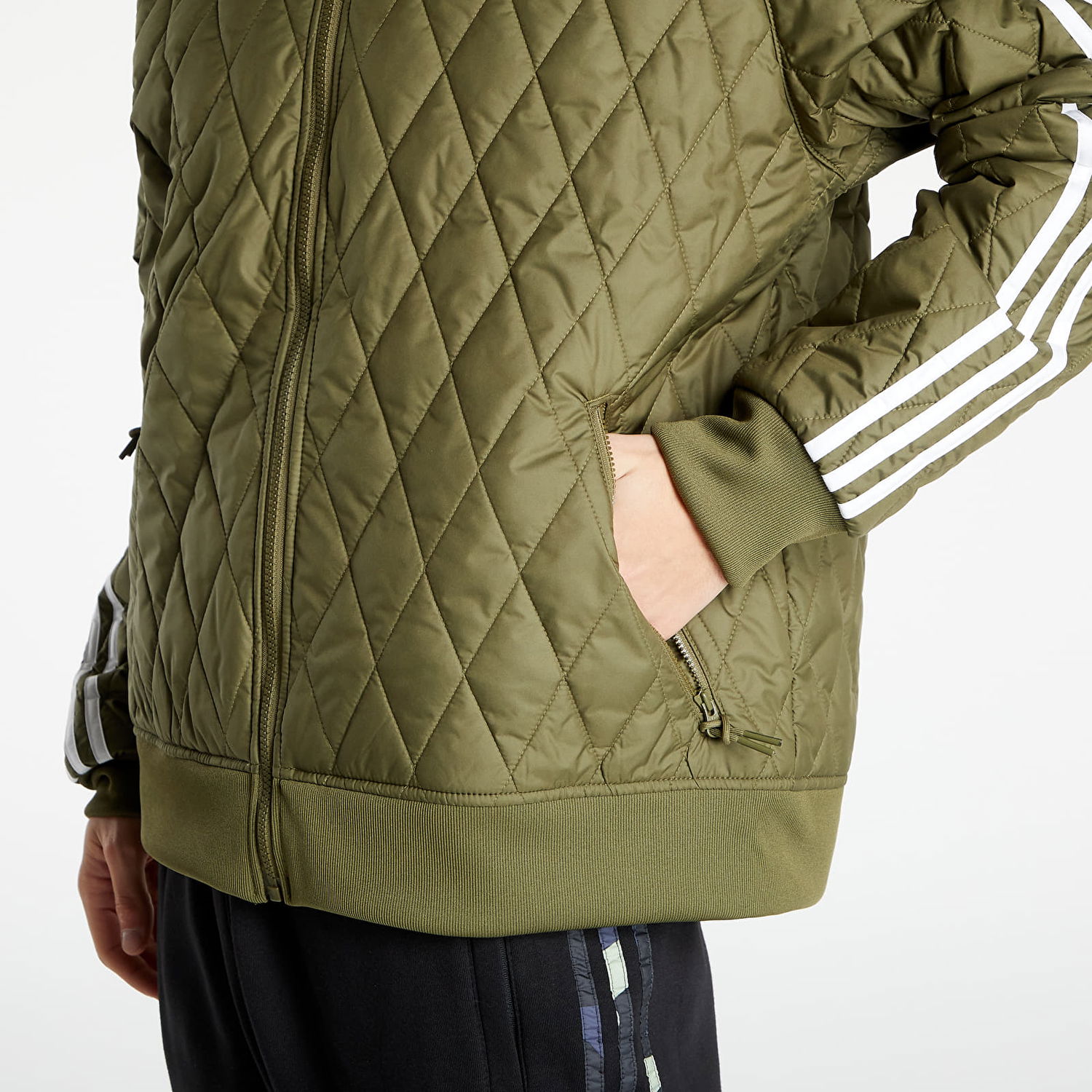 Яке бомбър adidas Originals Quilted Sst Tt Зелено | H11435, 1
