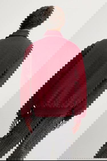 Яке бомбър Carhartt WIP Stanton Collared Full-Zip Bomber Jacket Червено | I035617.H806, 3