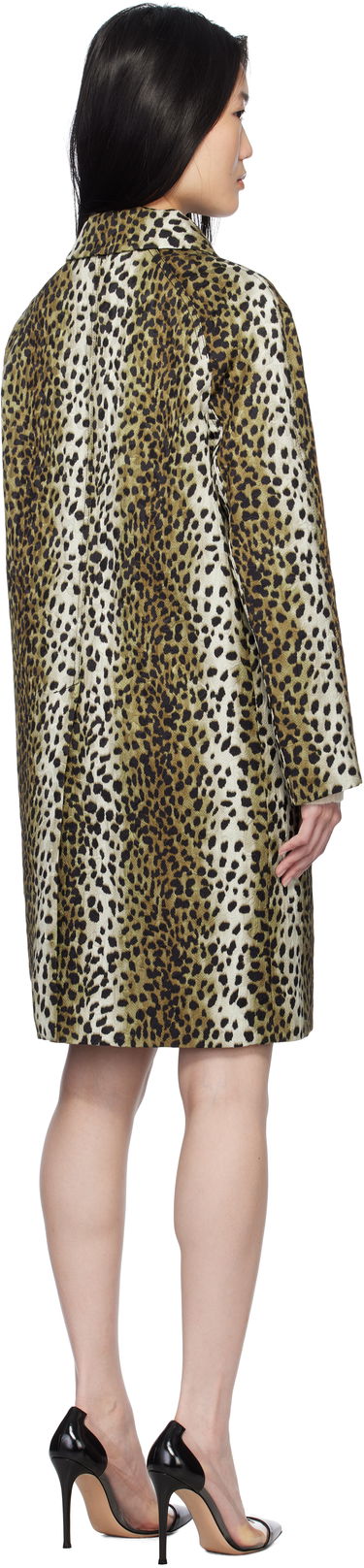 Палта Blumarine Blumarine Printed Jacquard Coat Кафяво | P522S093A, 2
