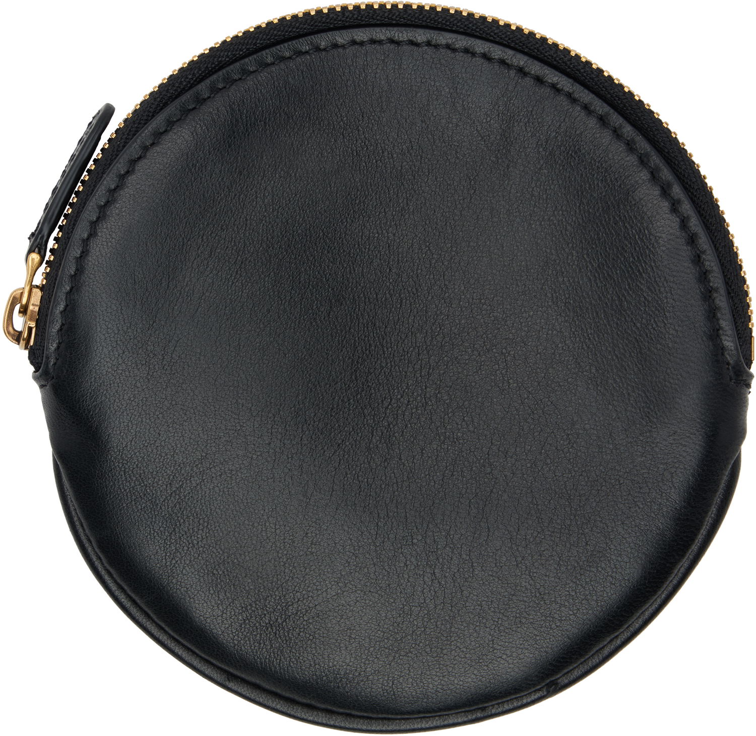 Портфейл The Row Round Leather Coin Pouch Черно | W1733-L108, 1