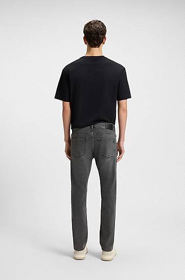 Дънки BOSS Delaware Slim-Fit Comfort-Stretch Jeans Сиво | 50544635, 1