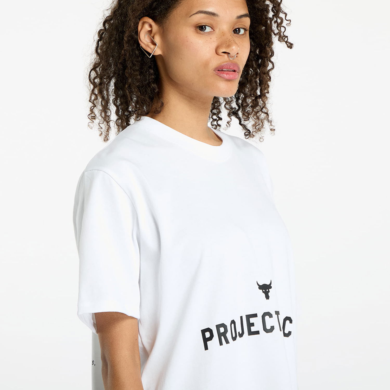 Тениска Under Armour Project Rock Campus Q3 T-Shirt White/ Black Бяло | 1386440-100, 1