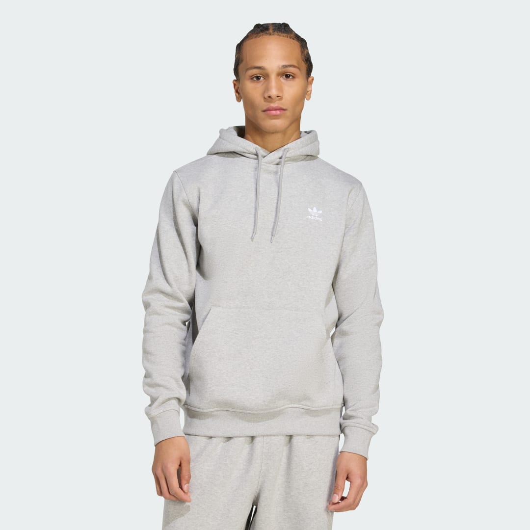 Суитчър adidas Performance Trefoil Essentials Hoodie Сиво | HZ6585, 0