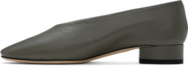 Облекло Aeyde Aeyde Delia Leather Ballerina Flats Зелено | A11-FL-GLVR25BL18-FW24-1007-007, 2
