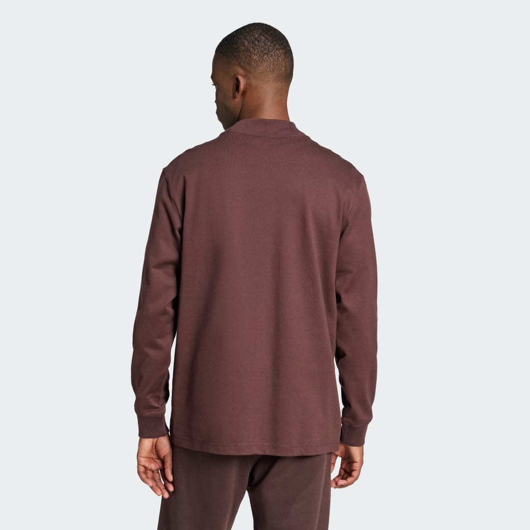 Тениска adidas Performance Long Sleeve Mock Neck Кафяво | IW3258, 1