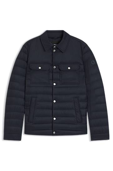 Яке BOSS Water-repellent Down Jacket with Chest Pockets Тъмно синьо | 50540456, 0