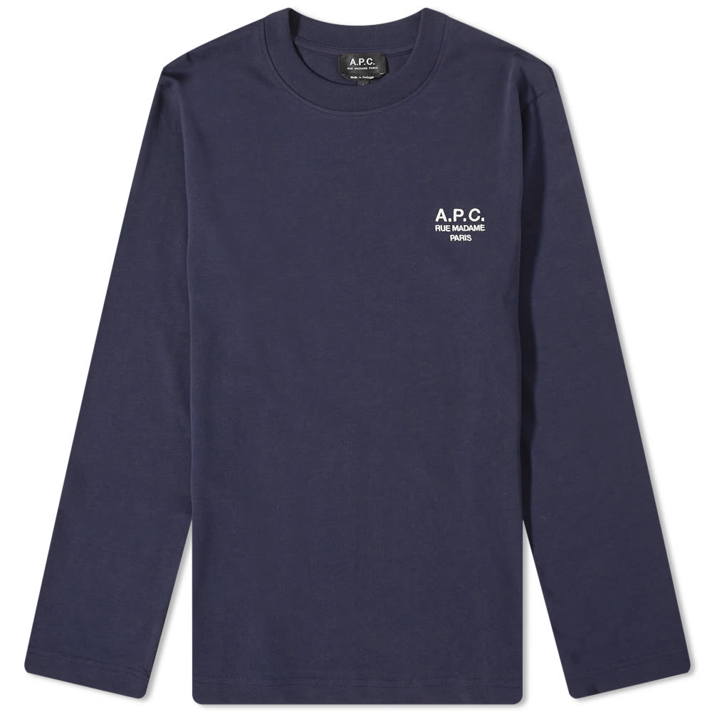 Тениска A.P.C. Olivier Embroidered Logo Tee Тъмно синьо | COEZC-H26177-IAK, 0
