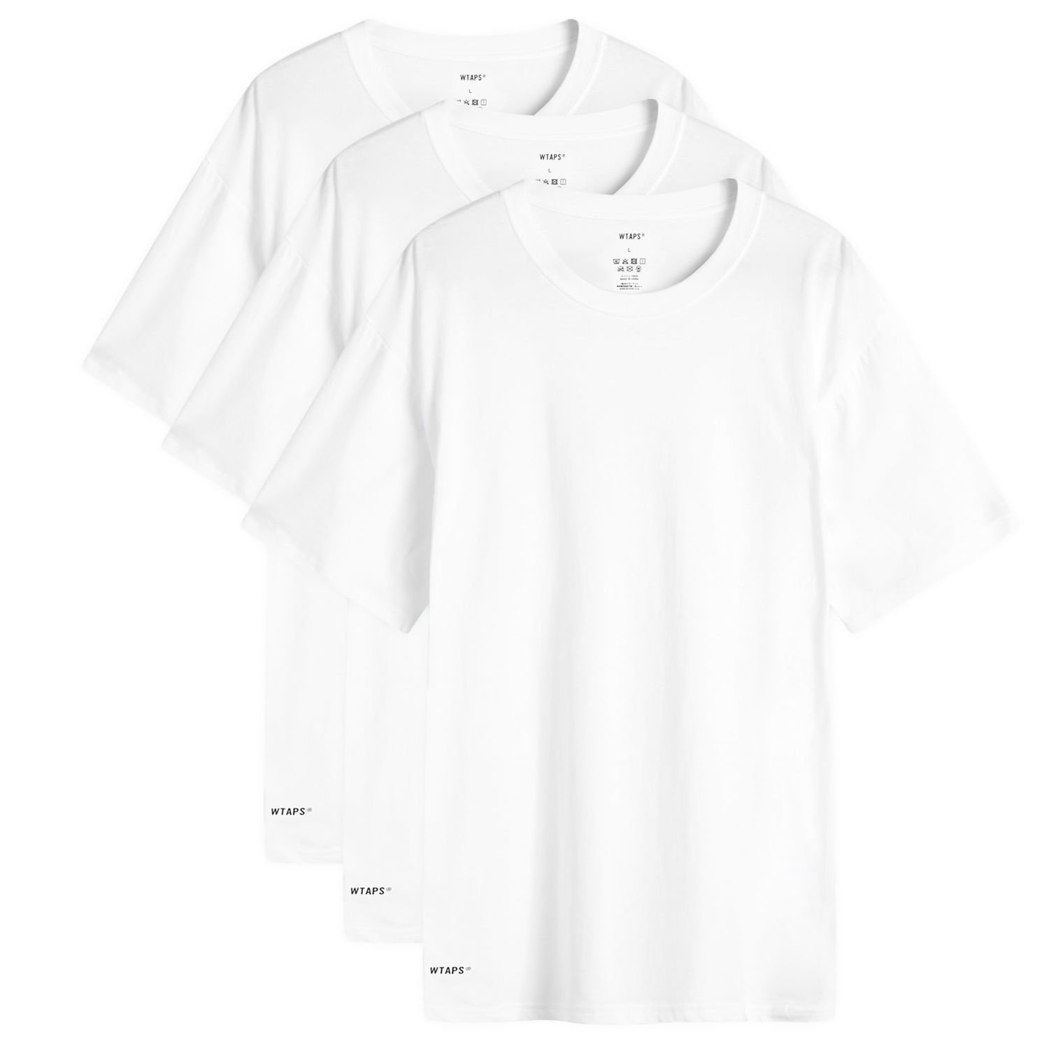 Тениска WTAPS 3-Pack 01 Skivvies T-Shirt Бяло | 242MYDT-UWM01-WHT, 0