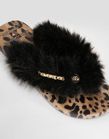 Аксесоари Dolce & Gabbana Dolce & Gabbana Havaianas Fur Slides 45/46 Черно | VH0003VH00088903, 3