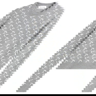 Пуловер Marine Serre Moon Jacquard Knit Fitted Crewneck Sweater Сиво | WTK014BCKNI0530-GR60, 0