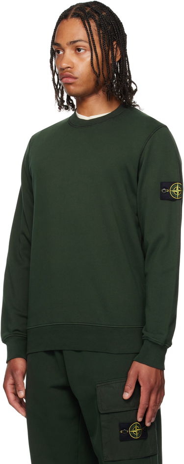 Суитчър Stone Island Organic Cotton Fleece Sweatshirt Зелено | K2S15 6100060 S0051, 3