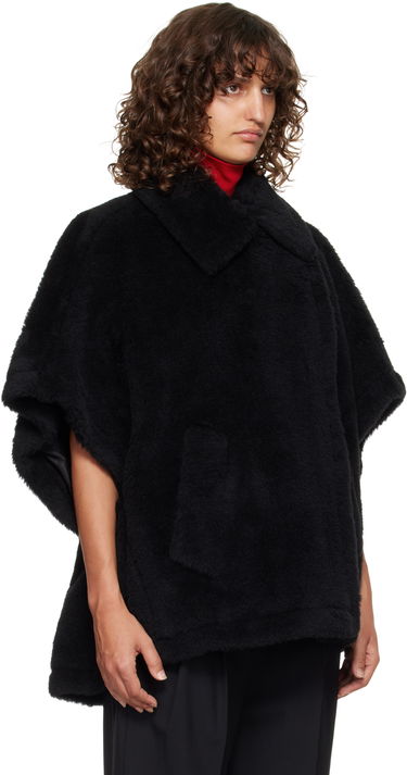 Палта Max Mara Max Mara Tebe1 Faux Fur Cape Черно | 2524736122600, 1