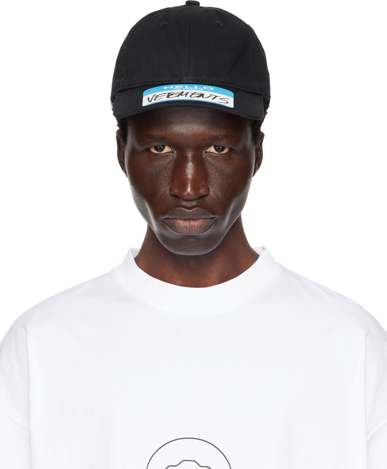 Шапка с козирка VETEMENTS My Name Sticker Black Cap Черно | UA66CA110B, 0