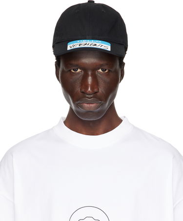Шапка с козирка VETEMENTS My Name Sticker Black Cap Черно | UA66CA110B, 0