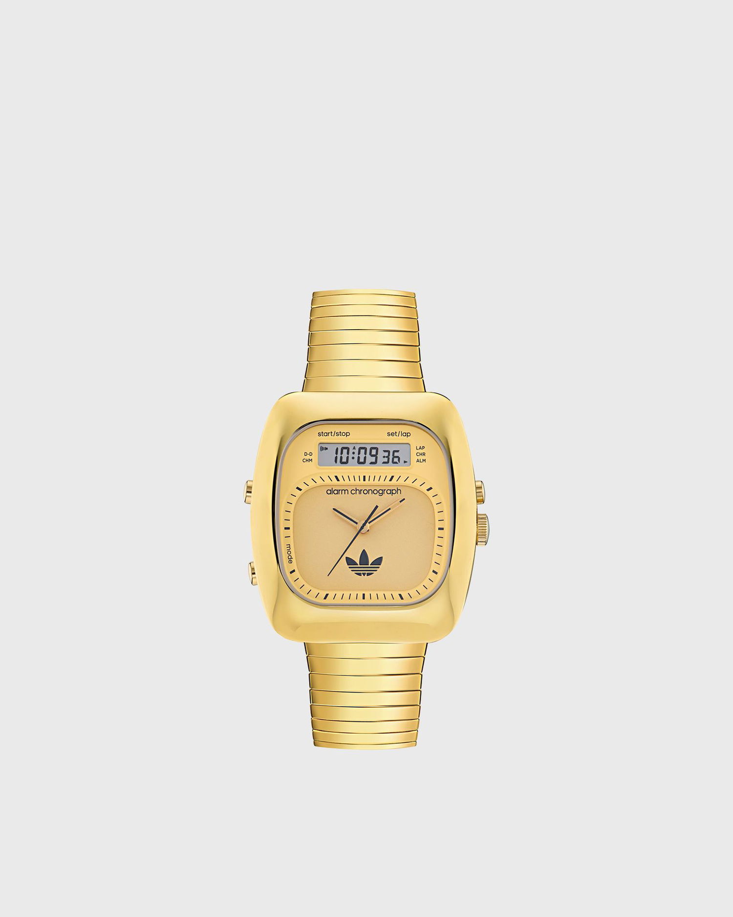 Часовник adidas Originals SST Digital Analog Alarm Chronograph Watch with Expansion Band Металик | AOSY25014, 1