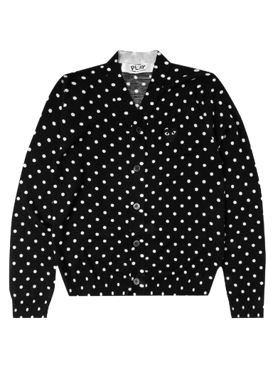 Пуловер Comme des Garçons PLAY Polka Dot Cardigan Black Heart Черно | az n038 051 1