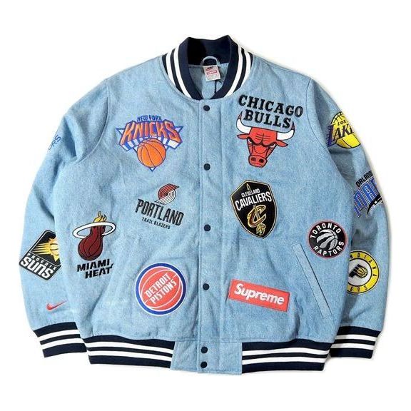 Яке бомбър Supreme NBA Teams Warm-Up Jacket Синьо | SUP-SS18-772, 0
