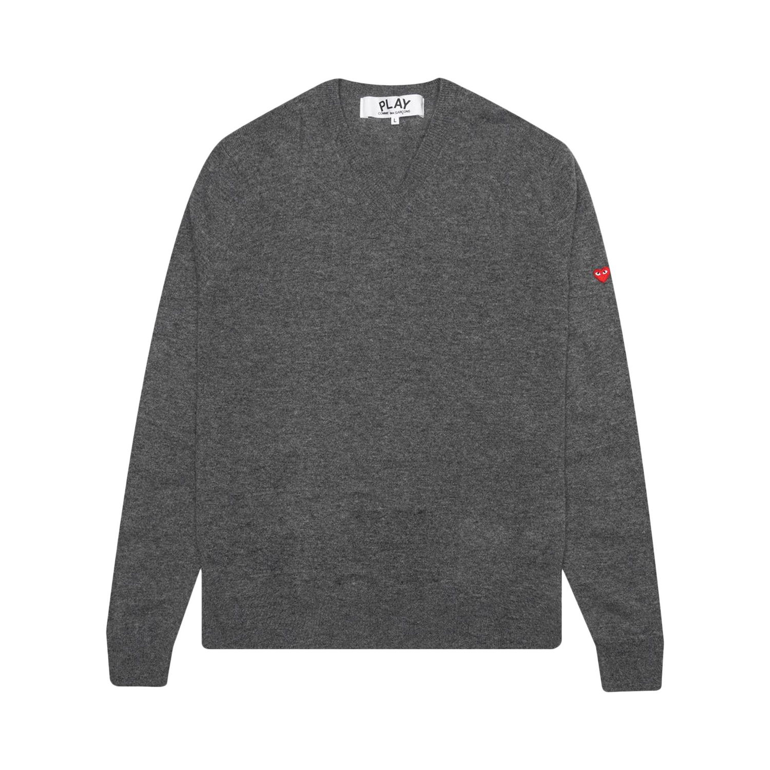 Пуловер Comme des Garçons PLAY Small Heart Crewneck Сиво | AZ N040 051 3, 1