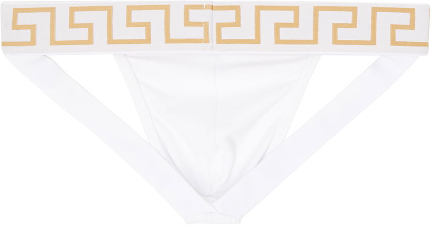 гащички Versace Greca Border Jockstrap Бяло | AUU01017_1A10011, 1