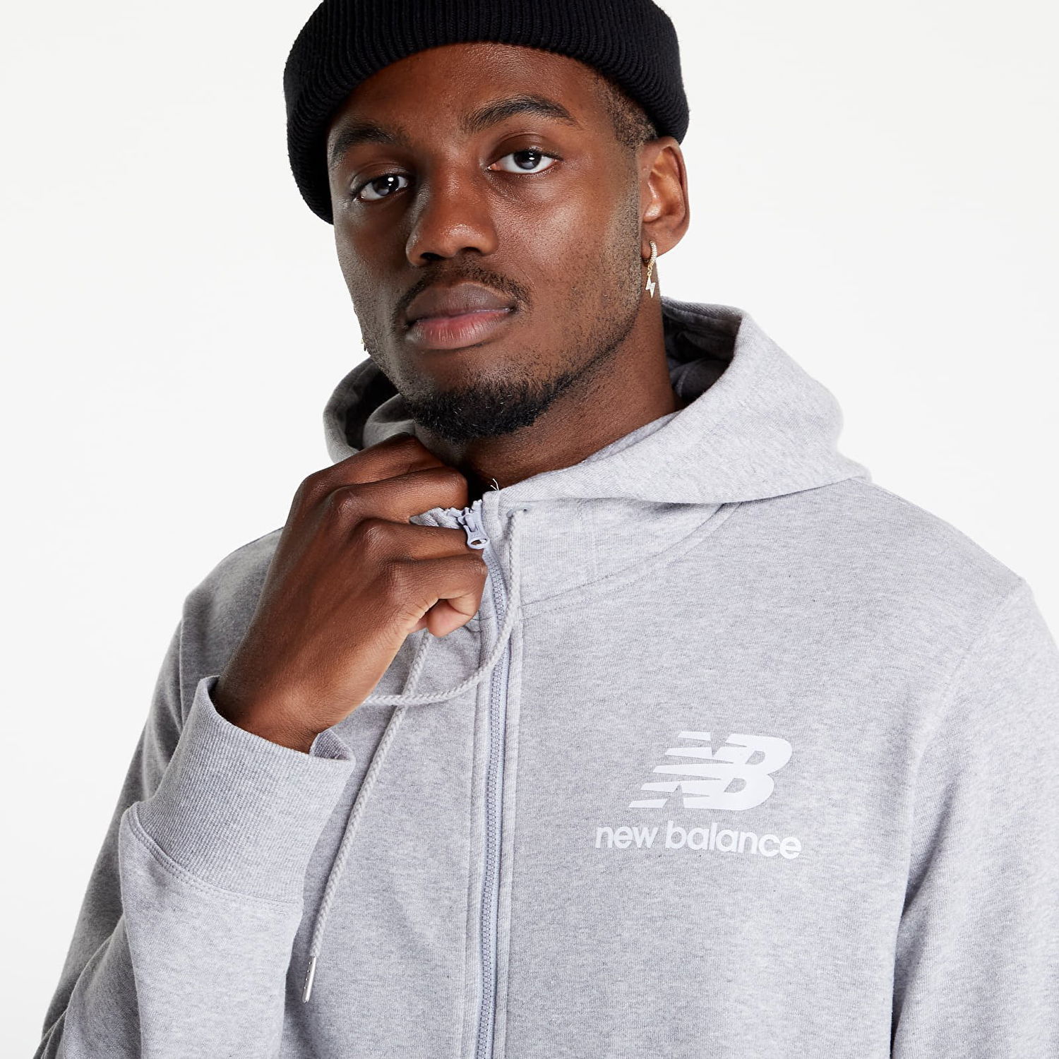 Суитчър New Balance Essentials Hoodie Сиво | MJ03558AG, 0