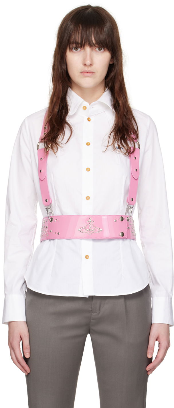 Колани Vivienne Westwood Pink Patent Leather Studded Harness Розово | 8201006BU-L001O-