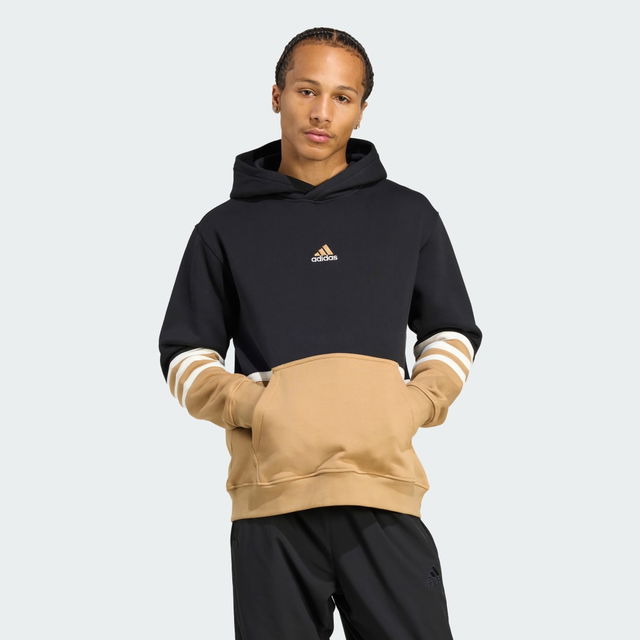 ARCHIVE CUTLINE Color Block Striped Hoodie