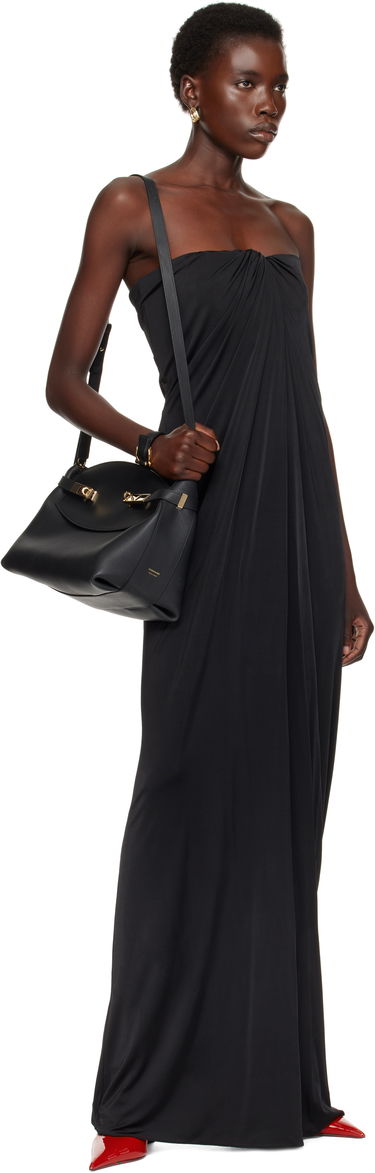 Дамска чанта FERRAGAMO Salvatore Ferragamo Hug Soft Crossbody Bag Черно | 766676, 3