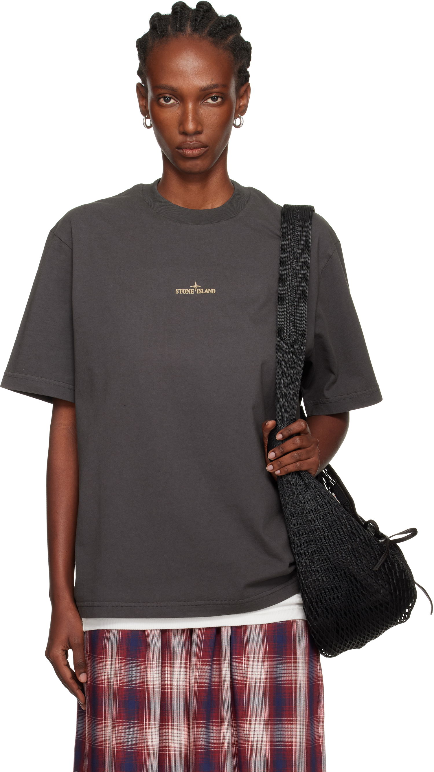 Тениска Stone Island Stone Island Combed Organic Cotton Jersey T-Shirt Сиво | K2S15 2100037 S0197, 0