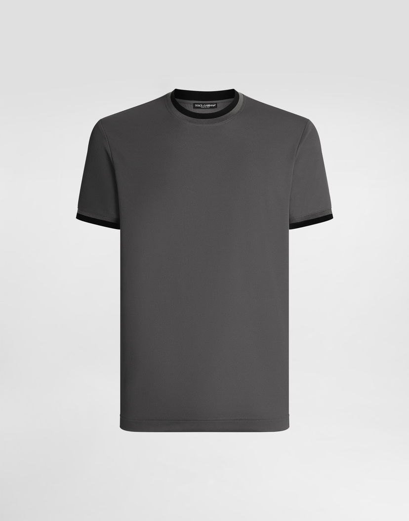 Тениска Dolce & Gabbana Dolce & Gabbana Jersey T-Shirt Сиво | G8SW4THU7VEN0352