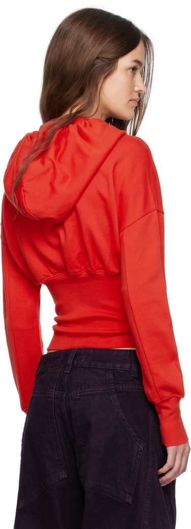 Суитчър Eckhaus Latta Eckhaus Latta Snatched Zip-Up Hoodie Червено | 4000-EL-PF25-R -, 2