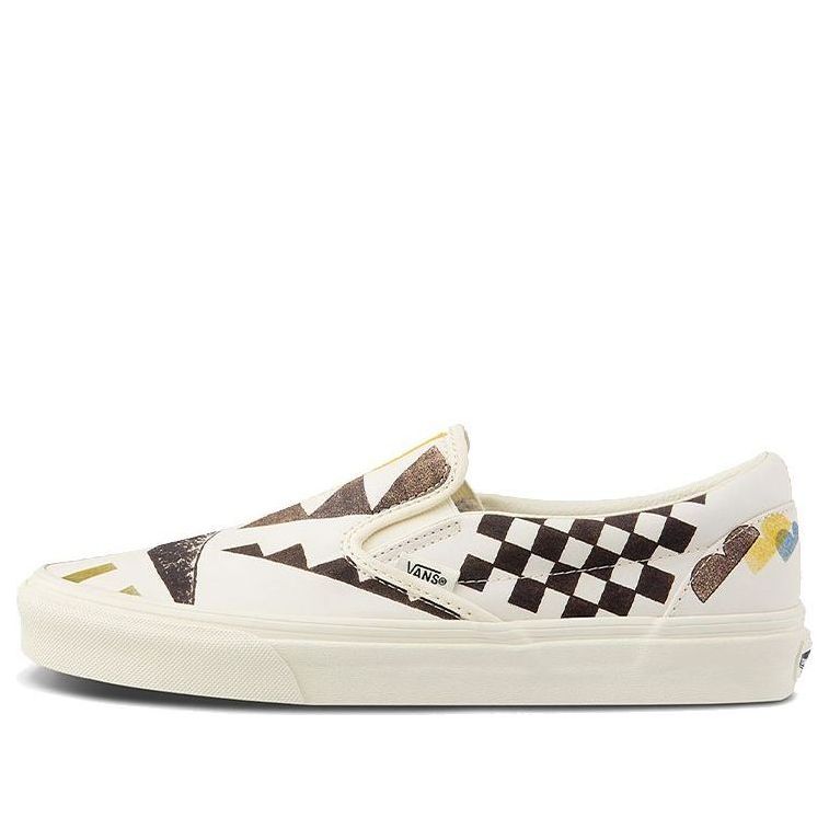 Кецове и обувки Vans MoMA x Classic Slip-On Бяло | VN0A4U381ID, 0