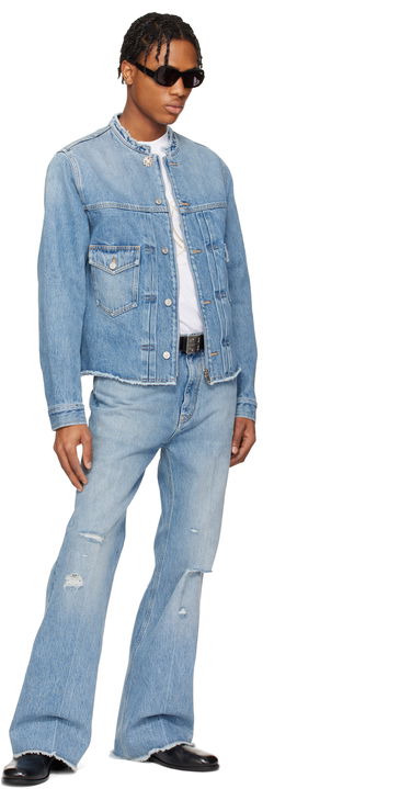 Яке Givenchy Givenchy Reworked Biker Denim Jacket Синьо | BM01BE5YCH415, 3