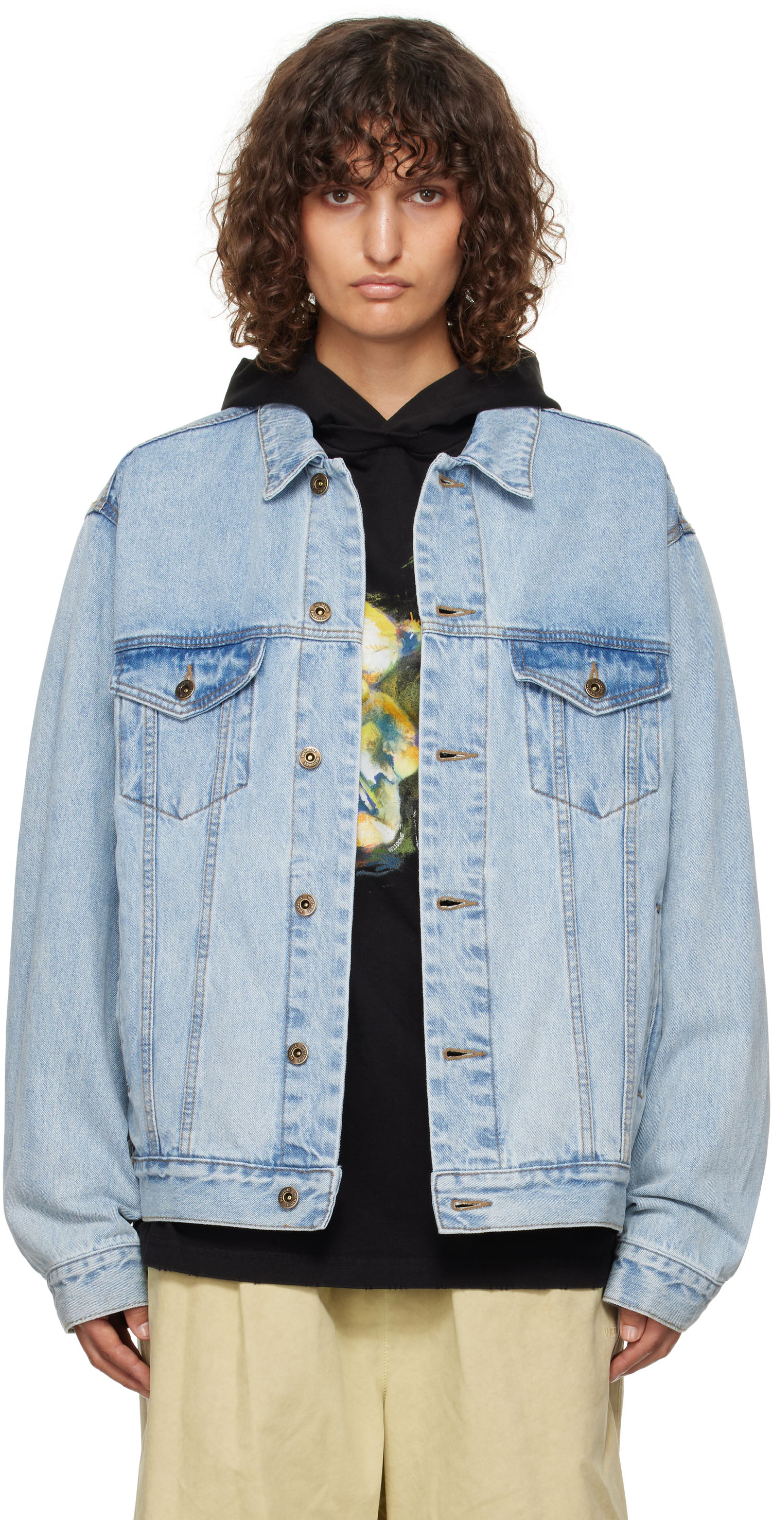 Яке We11done We11done Monster Pony Denim Jacket Синьо | WD-DJ3-24-317-U-BL, 0
