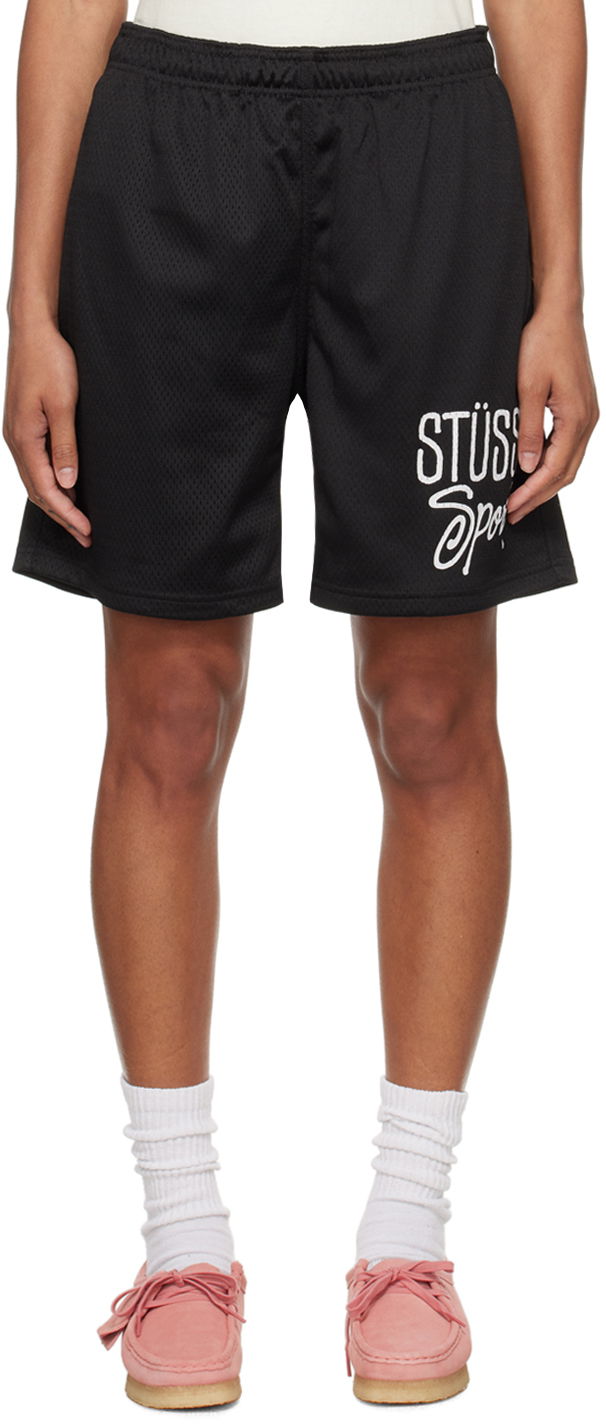 Къси панталони Stüssy Black 'Sport' Shorts Черно | 112307, 0