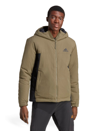 Яке adidas Performance BSC Sturdy Insulated Hooded Jacket Зелено | HM2264