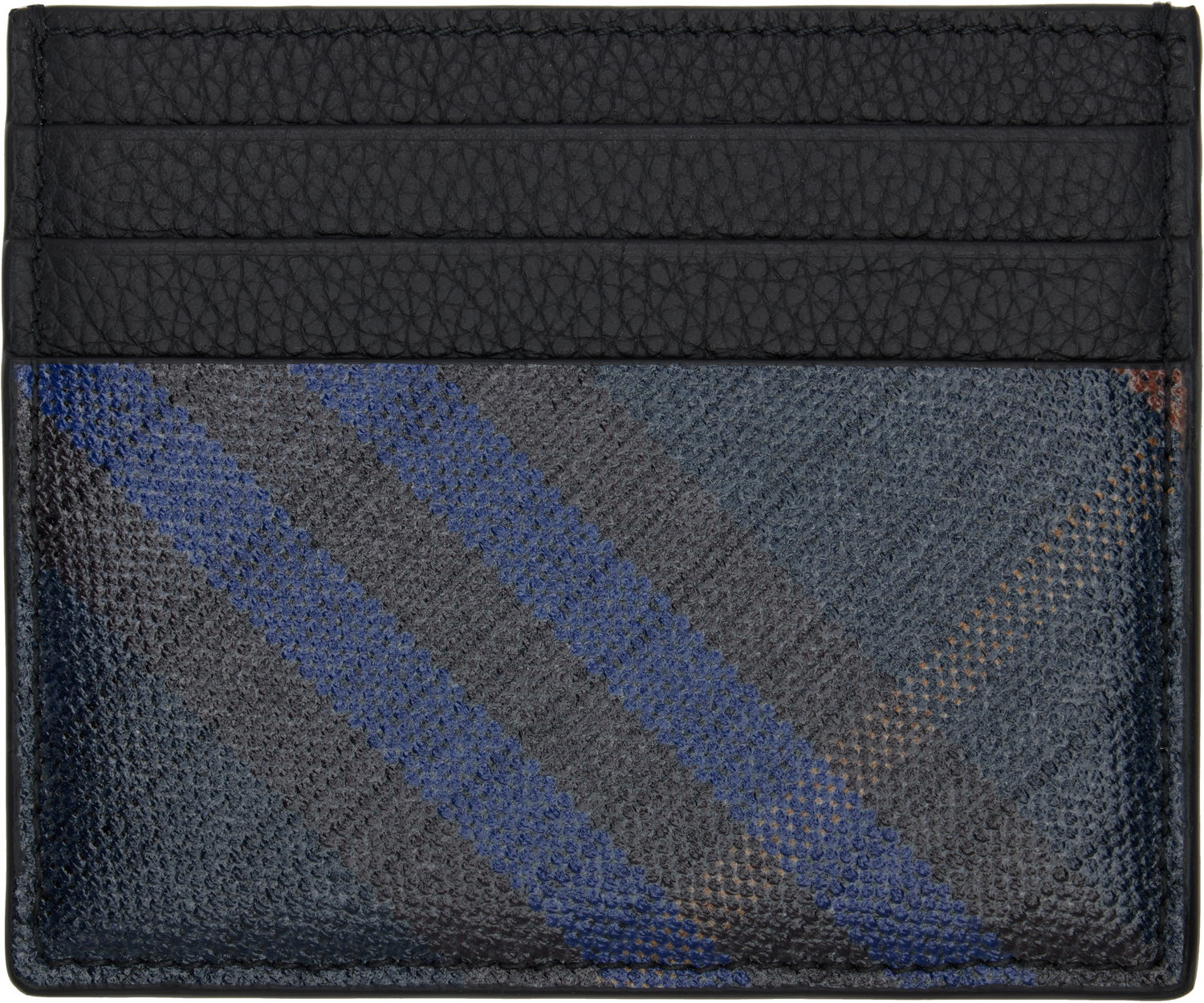 Портфейл Burberry Burberry Tall Check Card Holder Черно | 8112344, 0