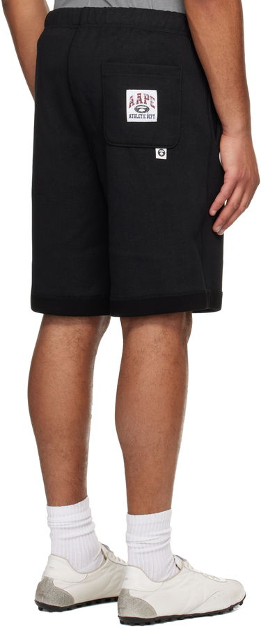 Къси панталони AAPE by A Bathing Ape Reversible Moonface Logo Sweat Shorts Черно | AAPSPMC602XXNBKX, 2