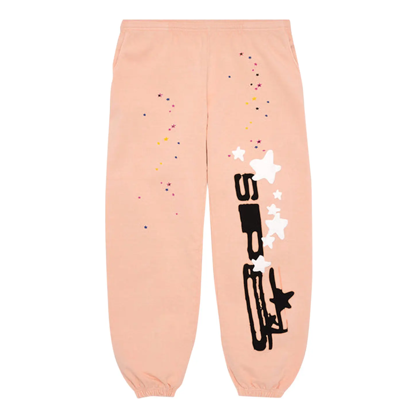 Спортни панталони Sp5der Sp5der Graphic Print Sweatpants Розово | SP5-PEACH-SP
