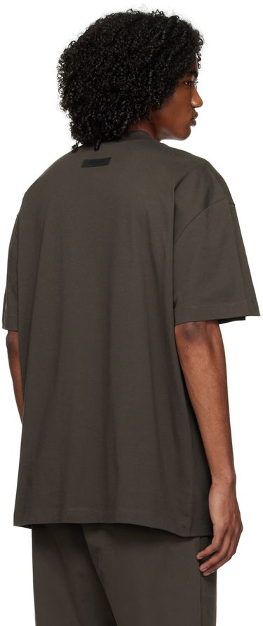 Тениска Fear of God Fear of God ESSENTIALS Crewneck T-Shirt Кафяво | 125BT222000F, 2