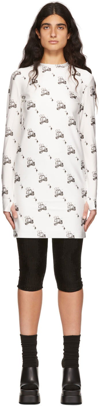 Pокля We11done Printed Mini Dress Бяло | WD-TO1-22-572-W-WH, 0