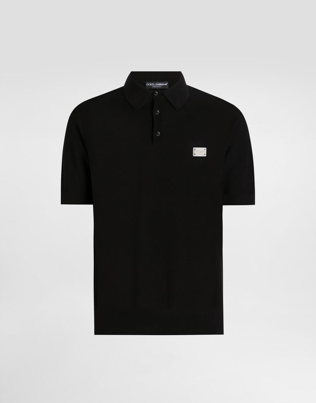 Dolce & Gabbana Knit Logo Polo Shirt