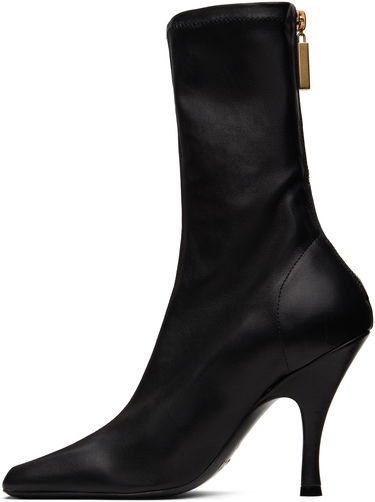 Кецове и обувки Khaite KHAITE Eva Mid Calf Boots Черно | F1097-836, 2