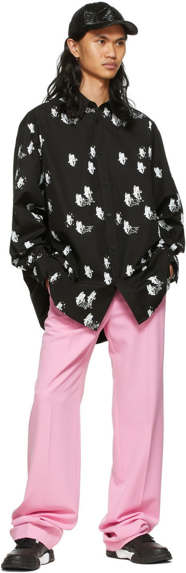 Риза We11done Angels Print Shirt Черно | WD-BL1-22-213-U-BK, 3