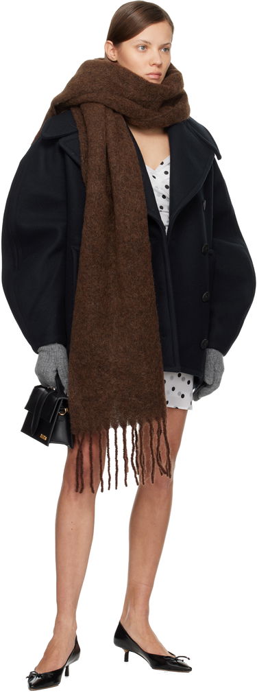 Шал Jacquemus La Casa 'The Carro' Brushed Fringed Scarf Кафяво | 24HACU00572BOT4032, 1