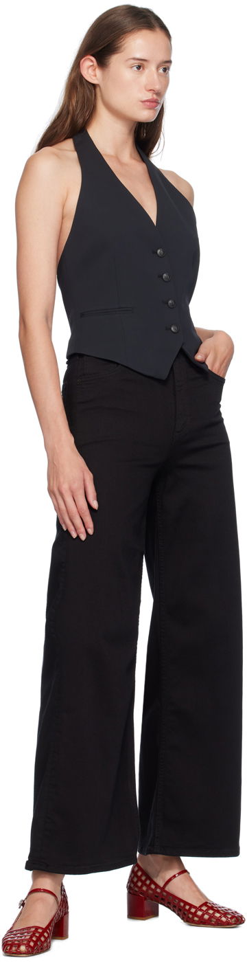 Дънки rag & bone Sofie Ankle Ultra Wide-Leg Jeans Черно | WDD24F3000N5BL, 3