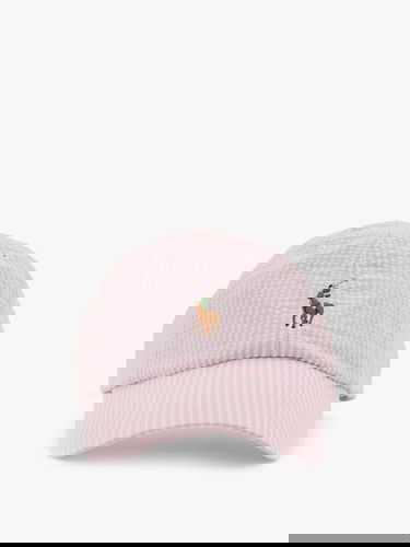 Шапка с козирка Polo by Ralph Lauren Seersucker Baseball Cap by Polo Ralph Lauren Розово | 710957166004, 0