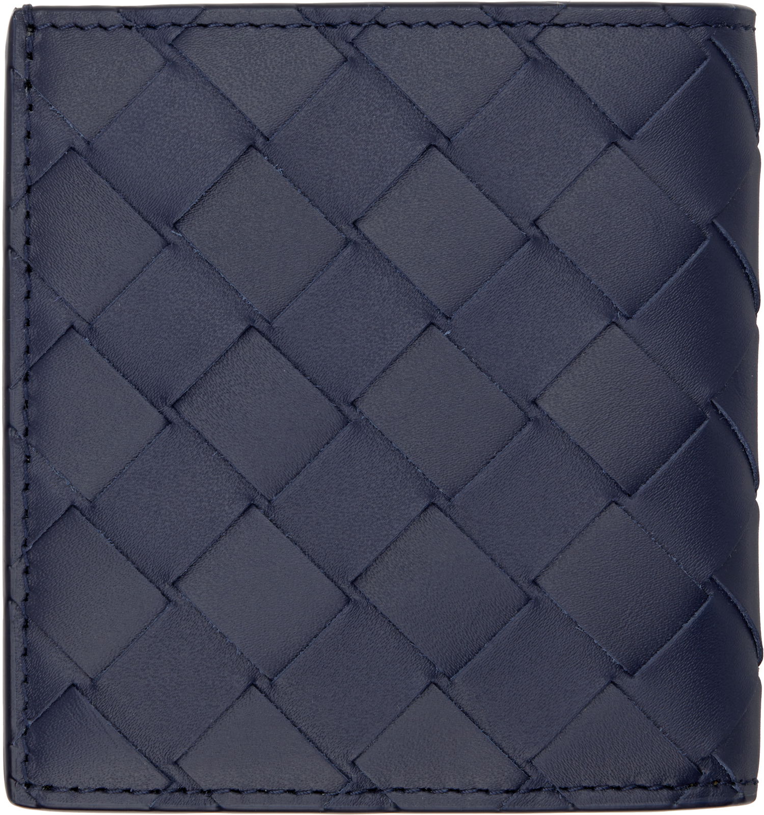 Портфейл Bottega Veneta Intrecciato Slim Bi-Fold Wallet Тъмно синьо | 749400VCPQ63258, 1